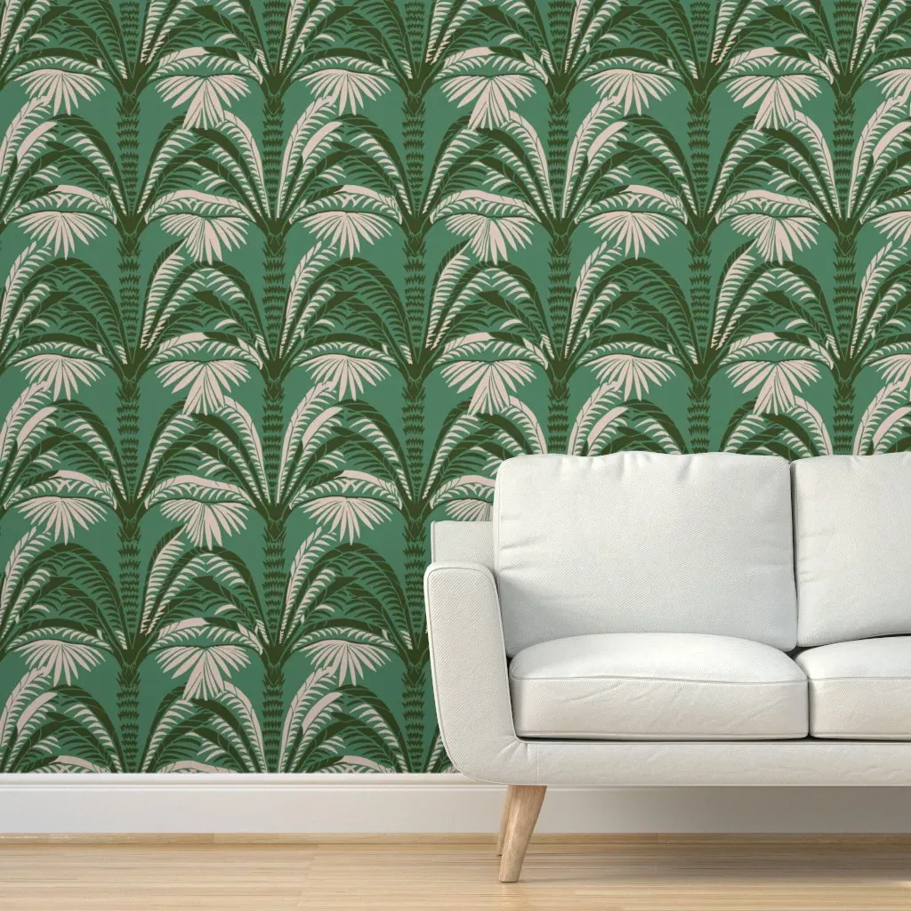 Oasis Jade Peel and Stick Wallpaper - Dark Green product