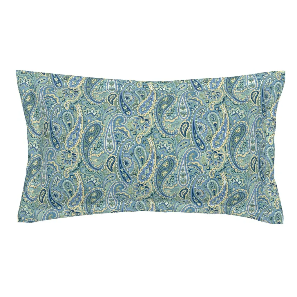 Ocean Blue Paisley King Pillow Sham - Blue product