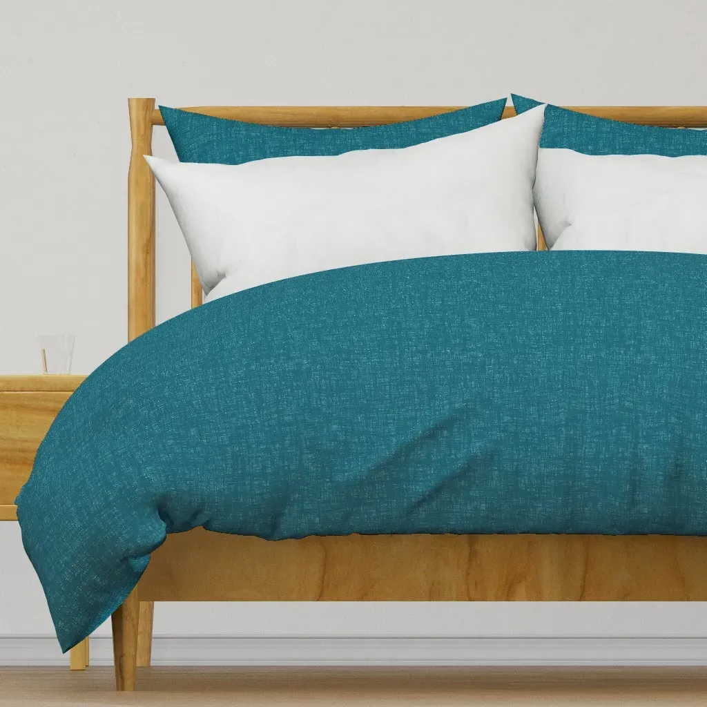 Ocean Blue Woven Grunge Duvet Cover - Teal product