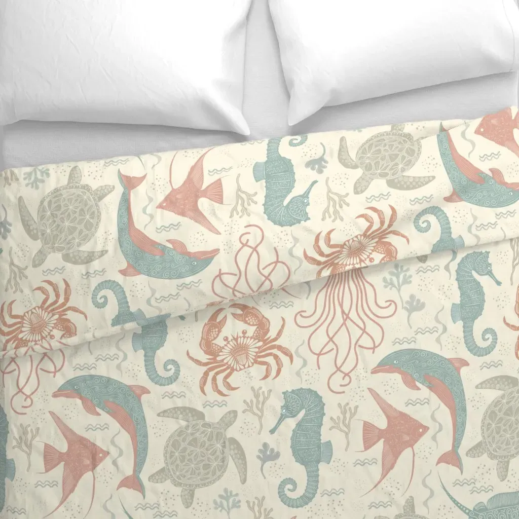 Ocean Dreamscape Duvet Cover - Dusty Blue alternate view