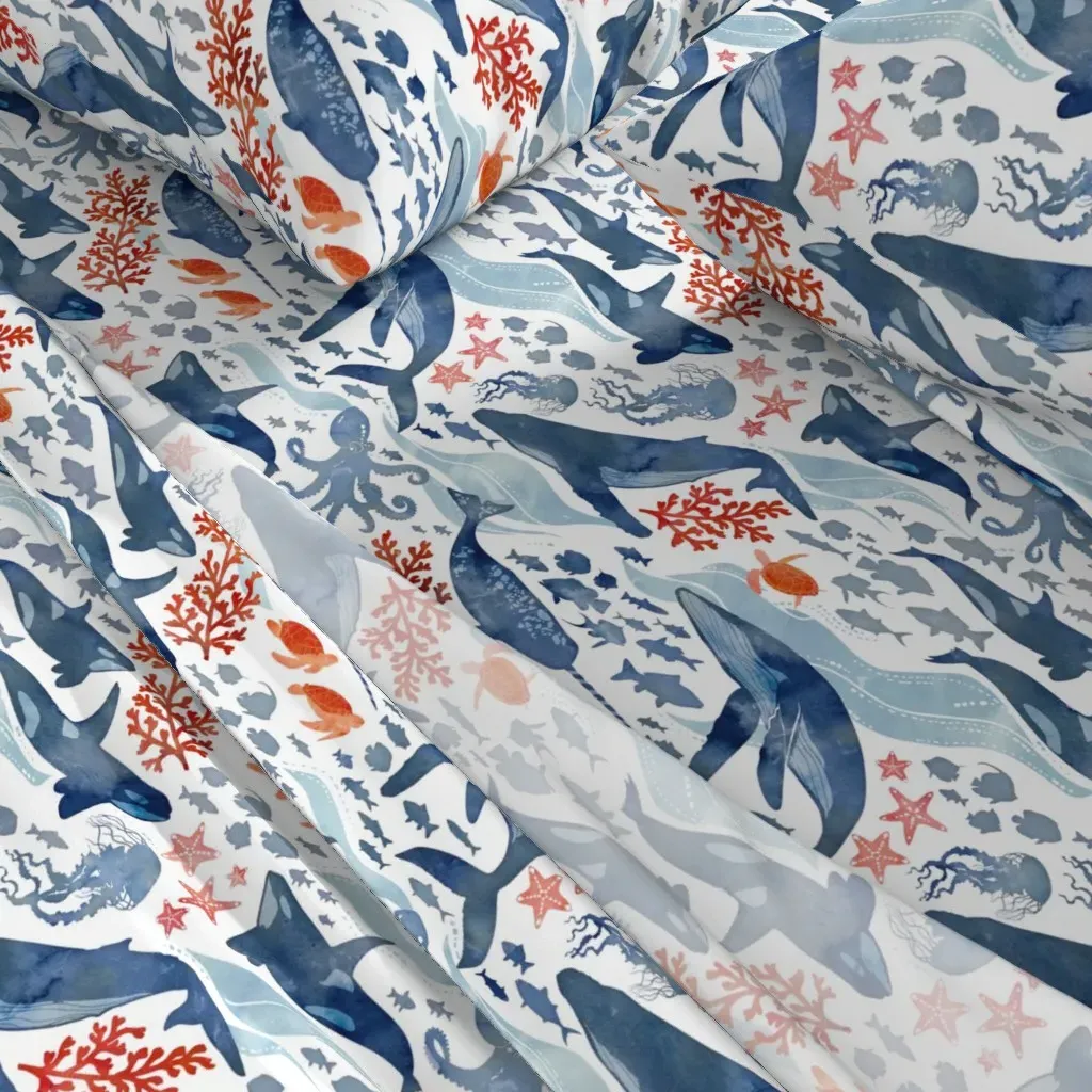 Ocean Life Twin Sheet Set - Blue alternate view