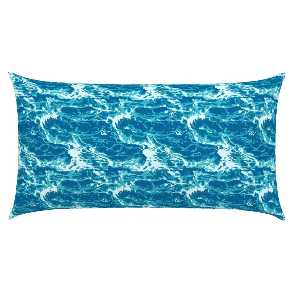 Ocean Waves King Size Pillow Sham - Teal product
