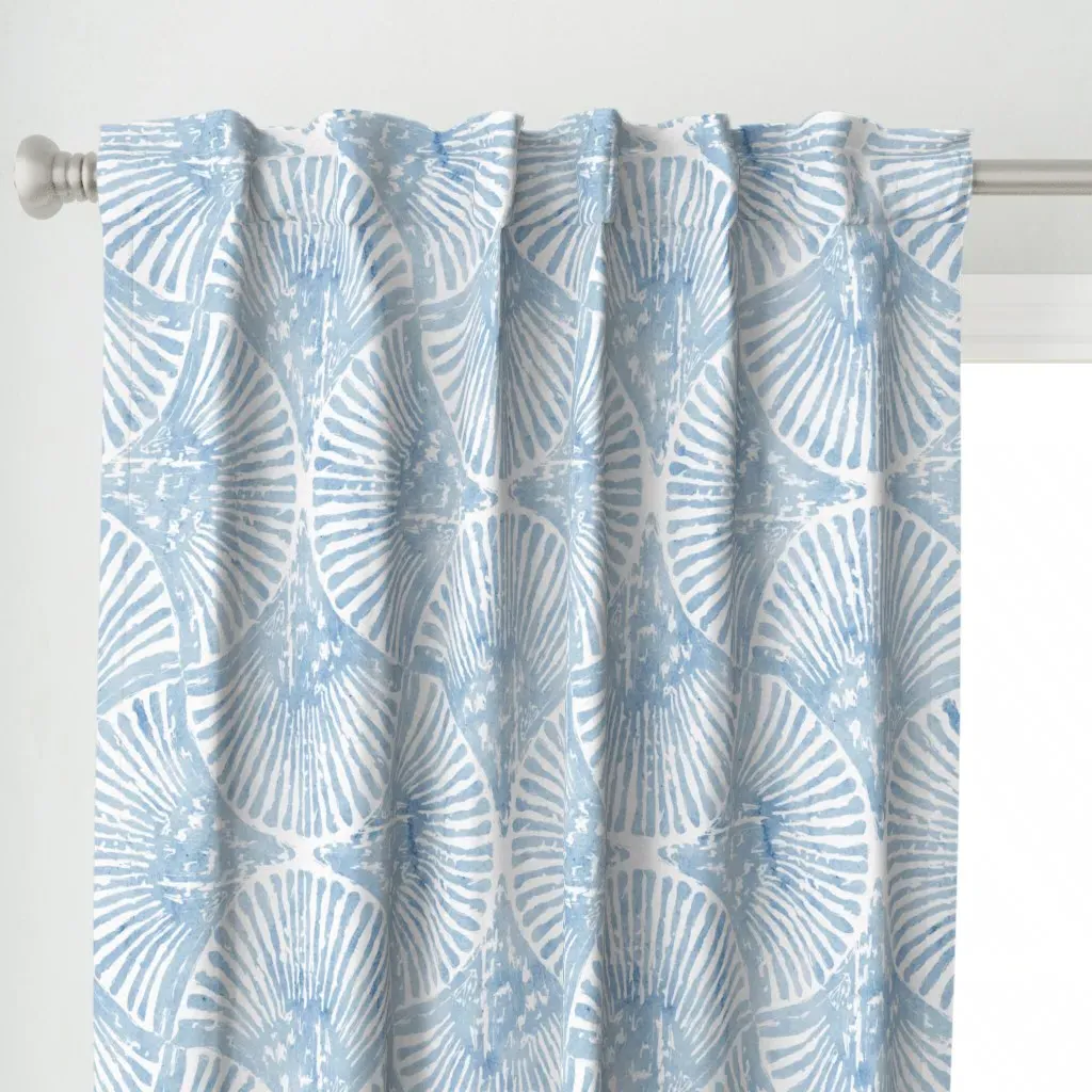 Ocean Whisper Curtain Panel - Fog Blue alternate view