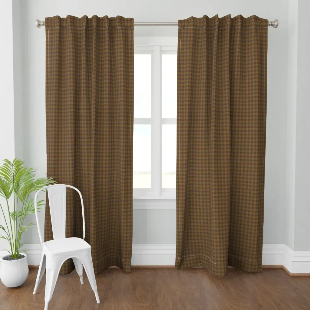 Ochre & Brown Mini Curtain Panel - Brown product