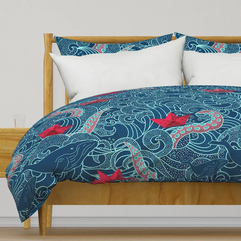 Octopus Ocean Playground Duvet Cover - Teal product