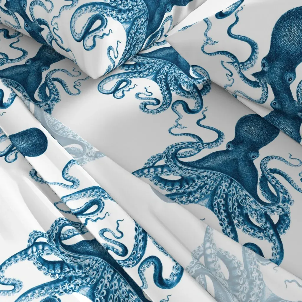 Octopus Verrucosus Twin Sheet Set - Blue alternate view