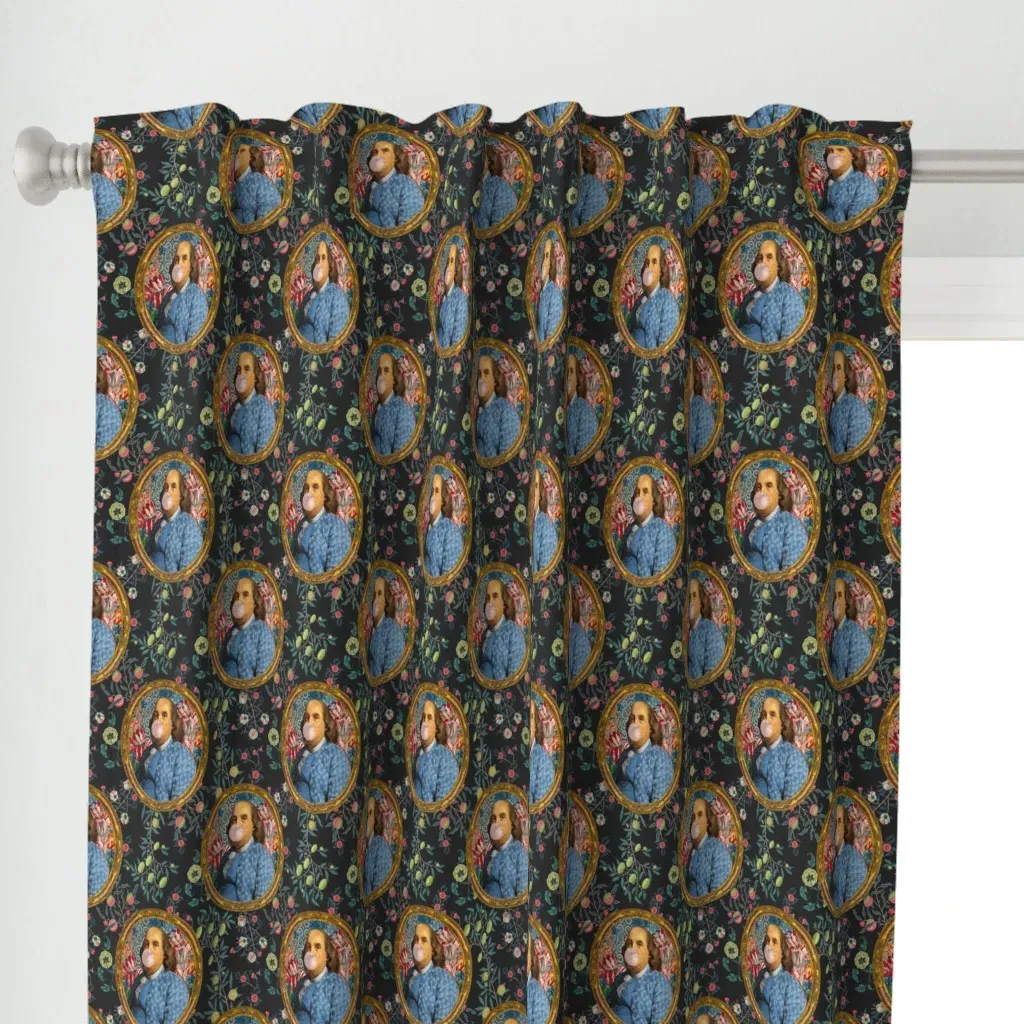 Og Bubble Gum Frankie Curtain Panel - Blue alternate view