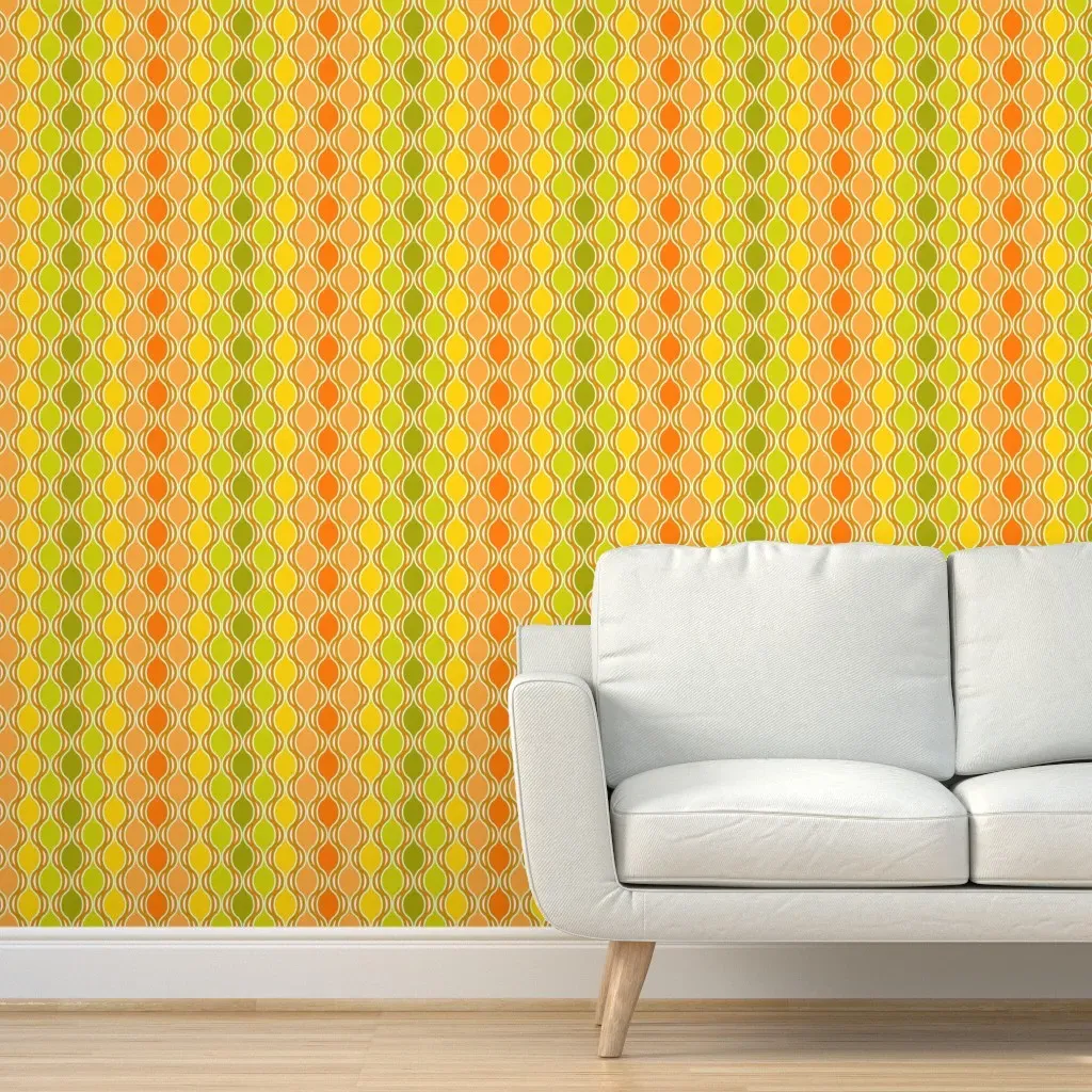 Ogee Mama Peel and Stick Wallpaper - Orange product