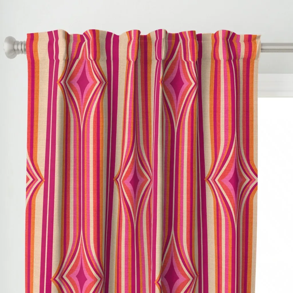 Oh Gee I Love Curtain Panel - Pink alternate view