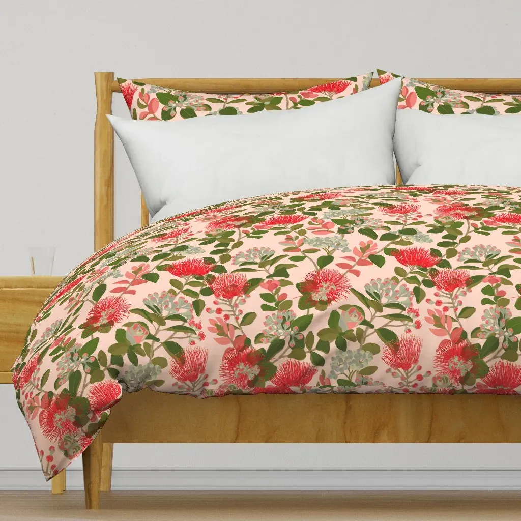 'Ohia Lehua Tree Duvet Cover - Red product