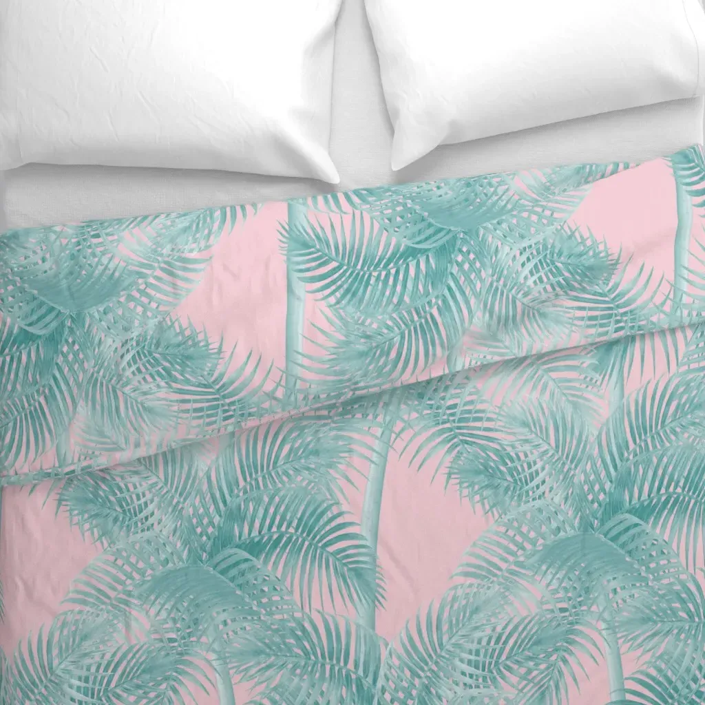 Old Fashioned Palm Springs Duvet Cover - Teal alternate view