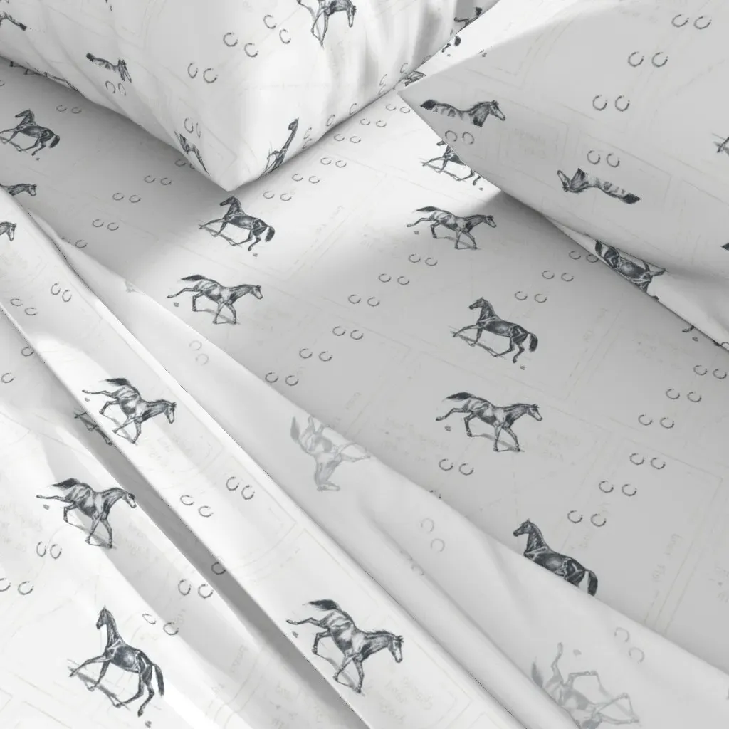 Old School Queen Sheet Set - Gray alternate view