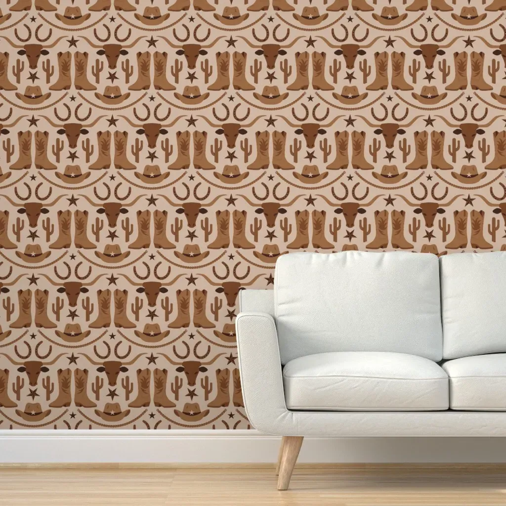 Old Wild West Peel and Stick Wallpaper - Brown product