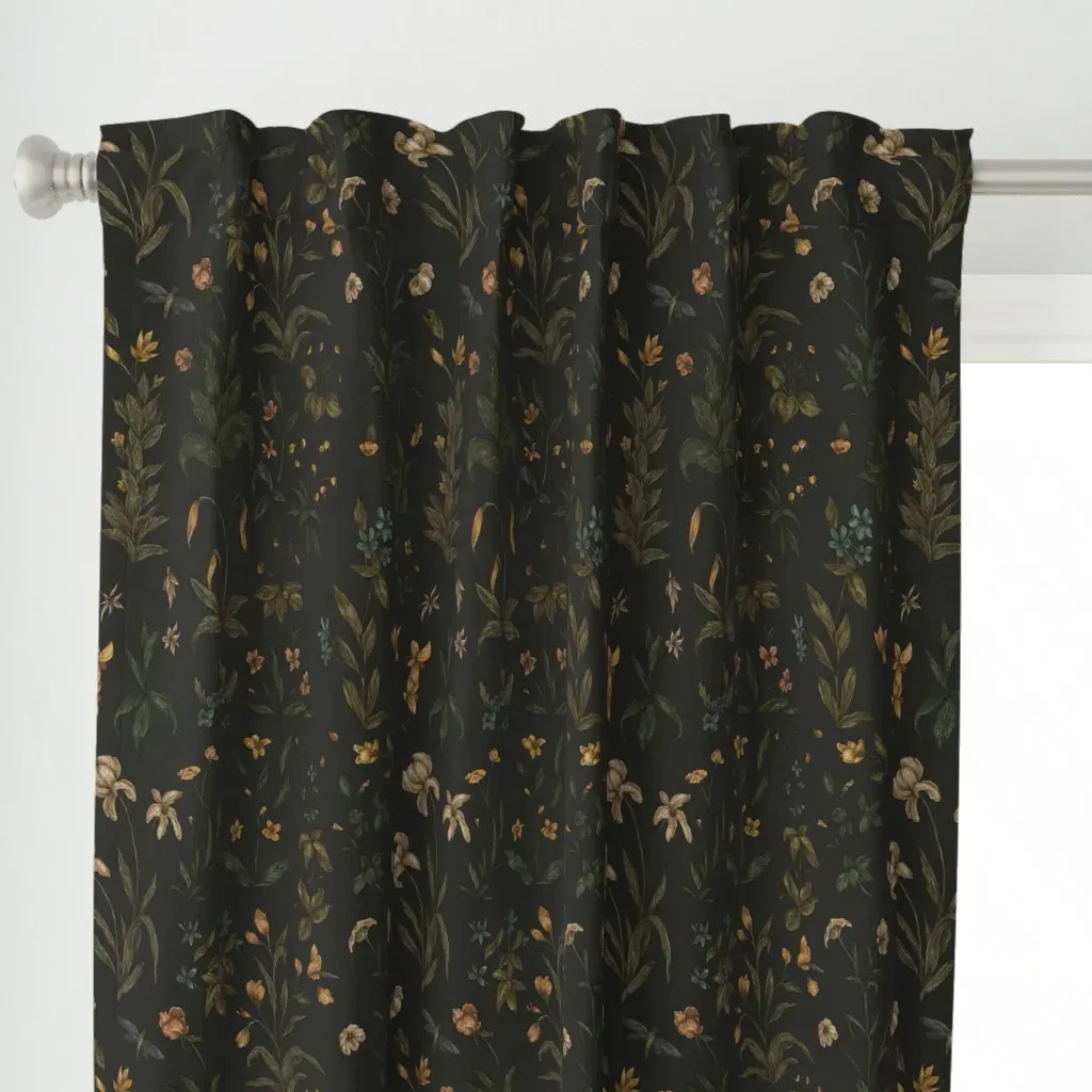 Old World Florals Curtain Panel - Beige alternate view