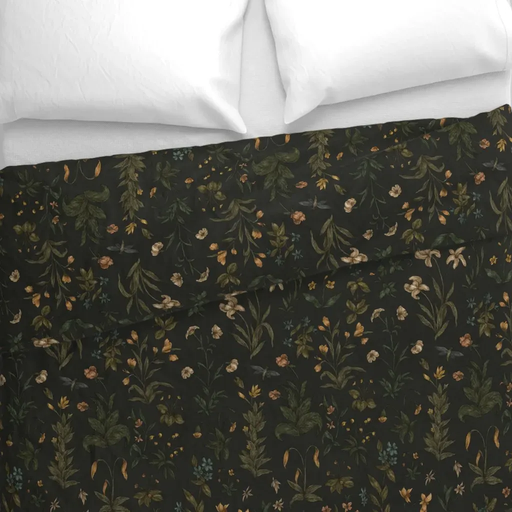 Old World Florals Duvet Cover - Beige alternate view