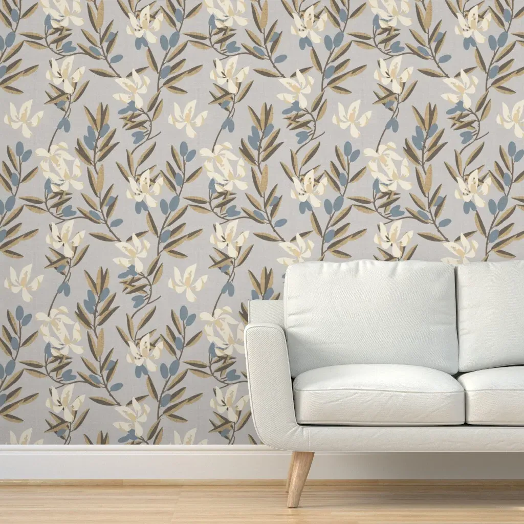 Olive Bloom Sahara Peel and Stick Wallpaper - Beige product