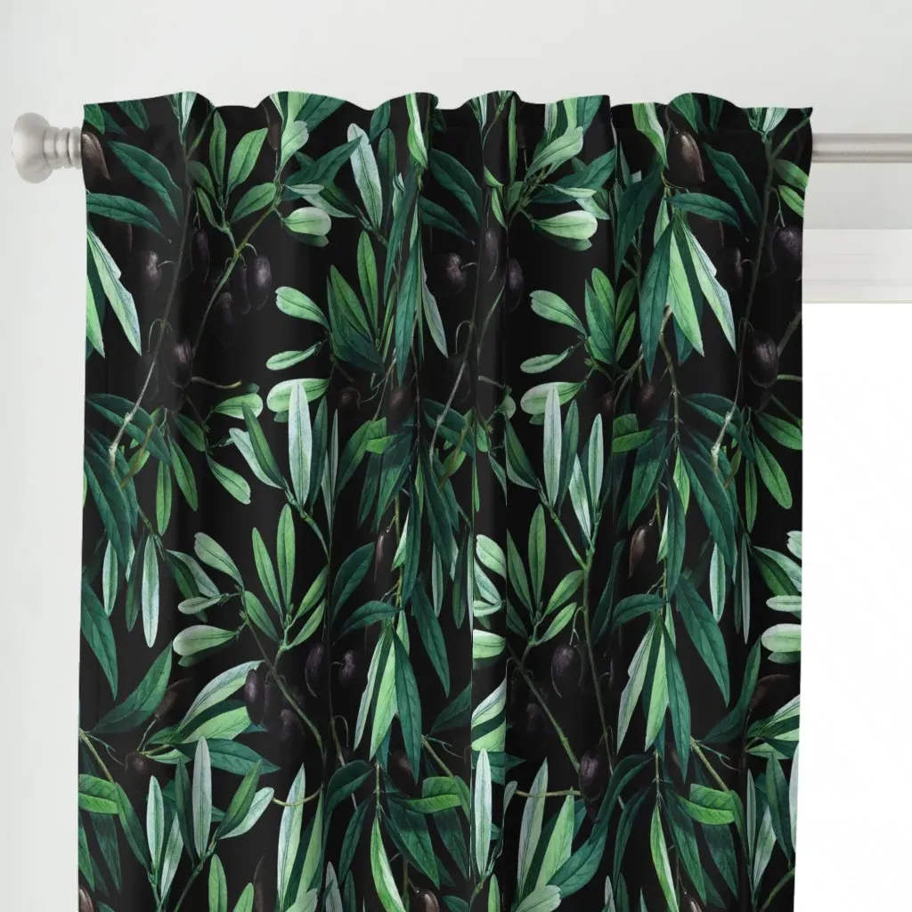 Olive Curtain Panel - Green alternate view