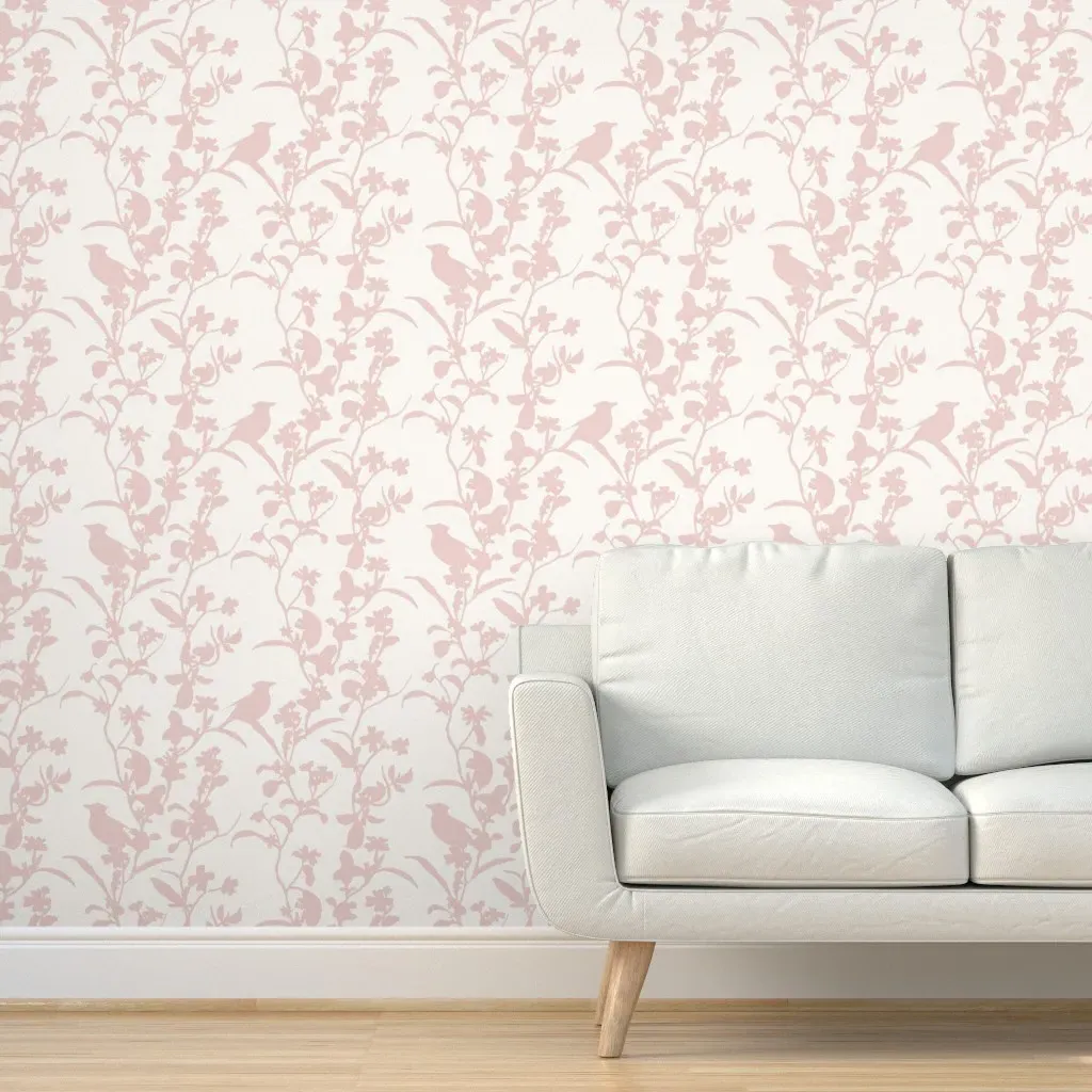 Olivia Chinoiserie Peel and Stick Wallpaper - Blush Pink product