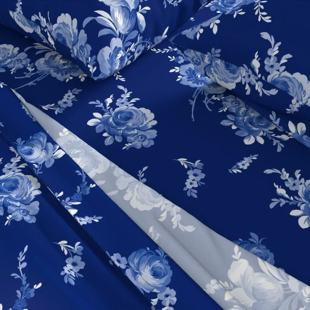 Olivia Deep Ink Queen Sheet Set - Blue alternate view
