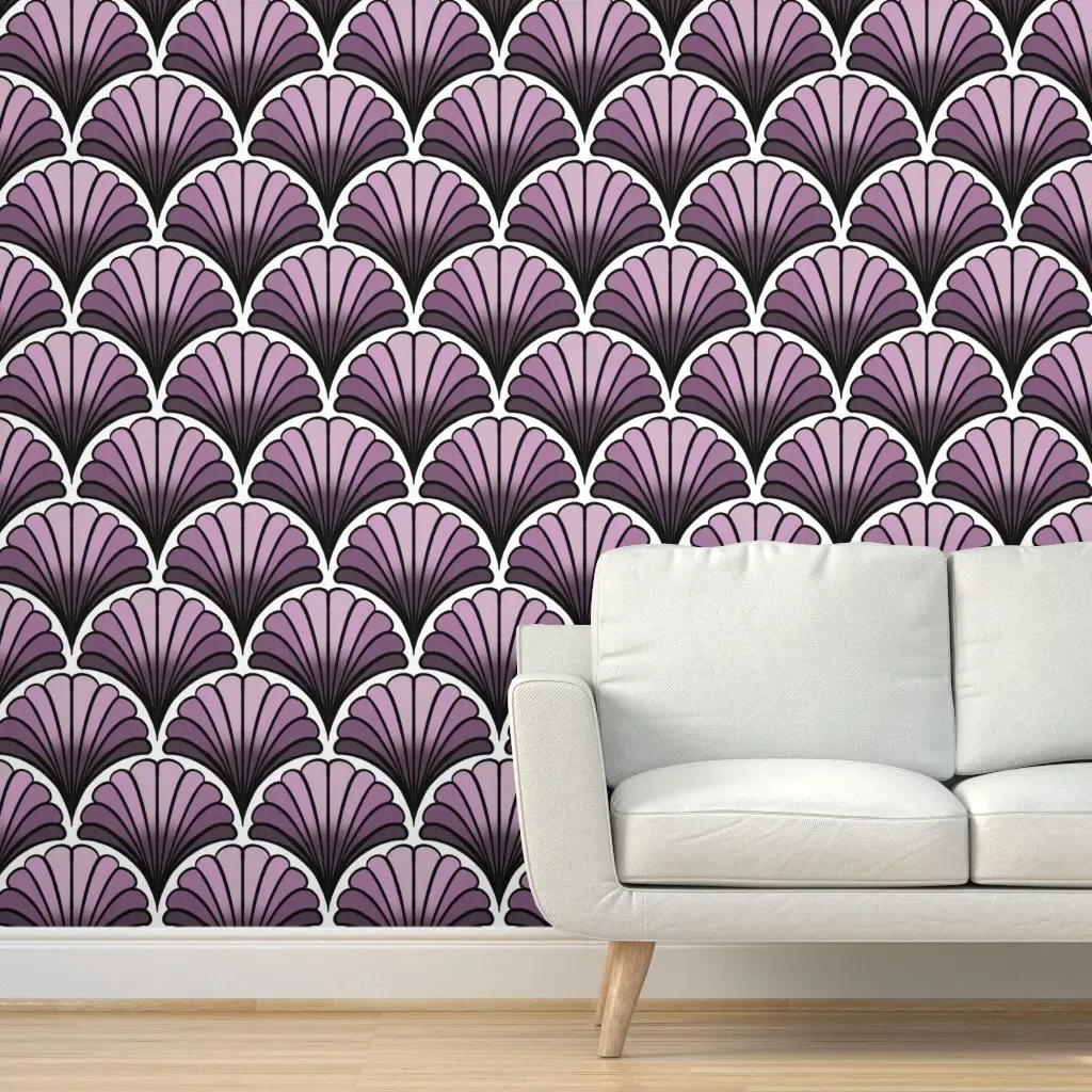 Ombre Shells Peel and Stick Wallpaper - Purple product