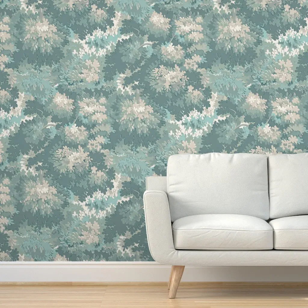 Omg Woodland Peel and Stick Wallpaper - Gray Green product