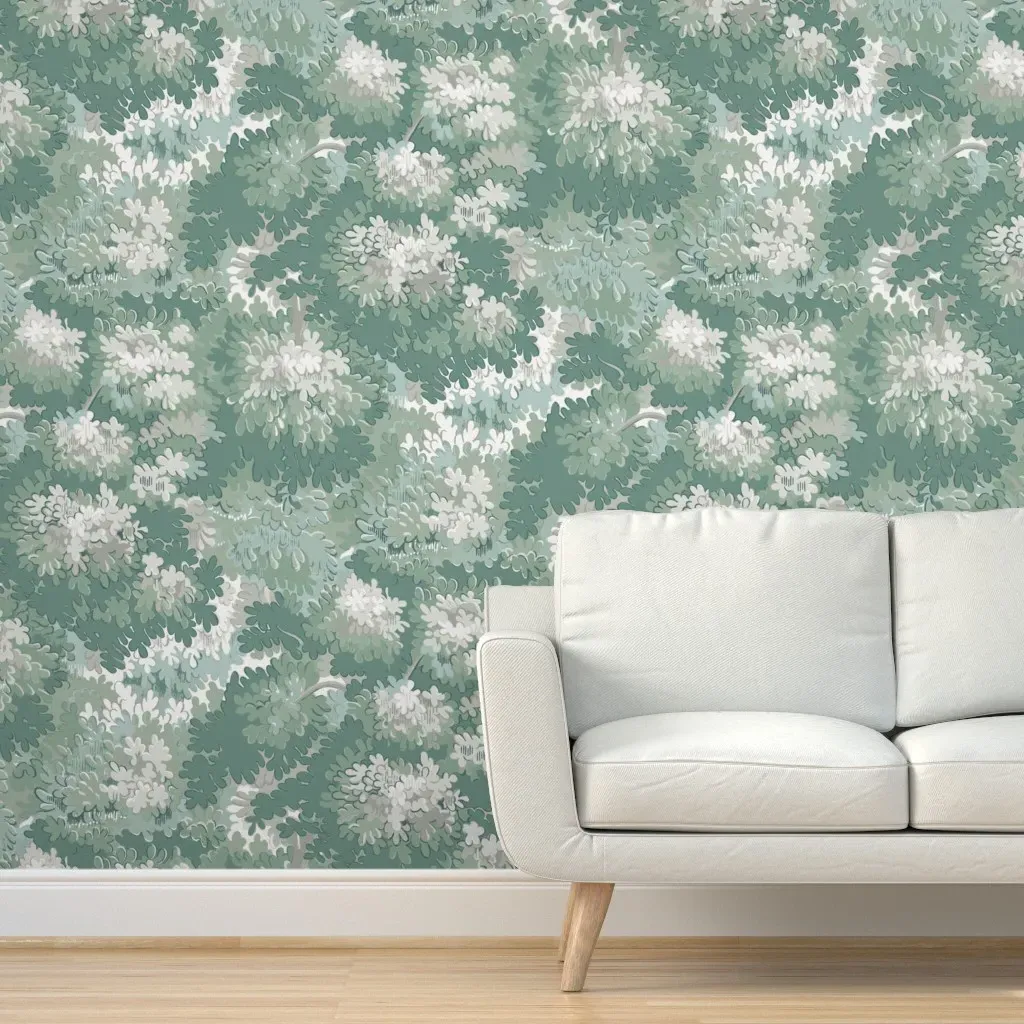Omg Woodland Spring Peel and Stick Wallpaper - Sage Green product