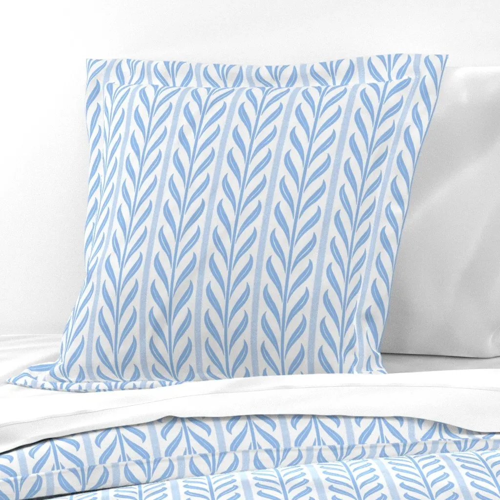 On The Vine Euro Pillow Sham - Light Blue product