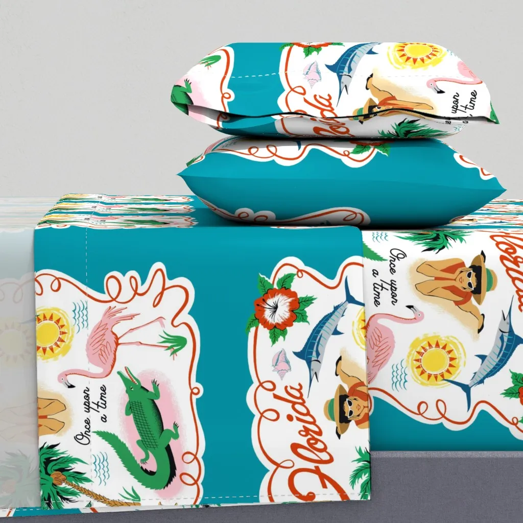 Once Upon A Time Full Sheet Set - Teal product
