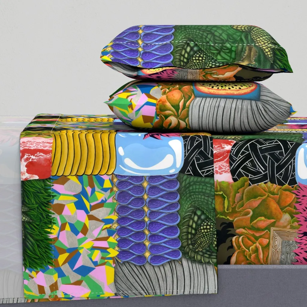 Onomato Queen Quilt Sheet Set - Green product
