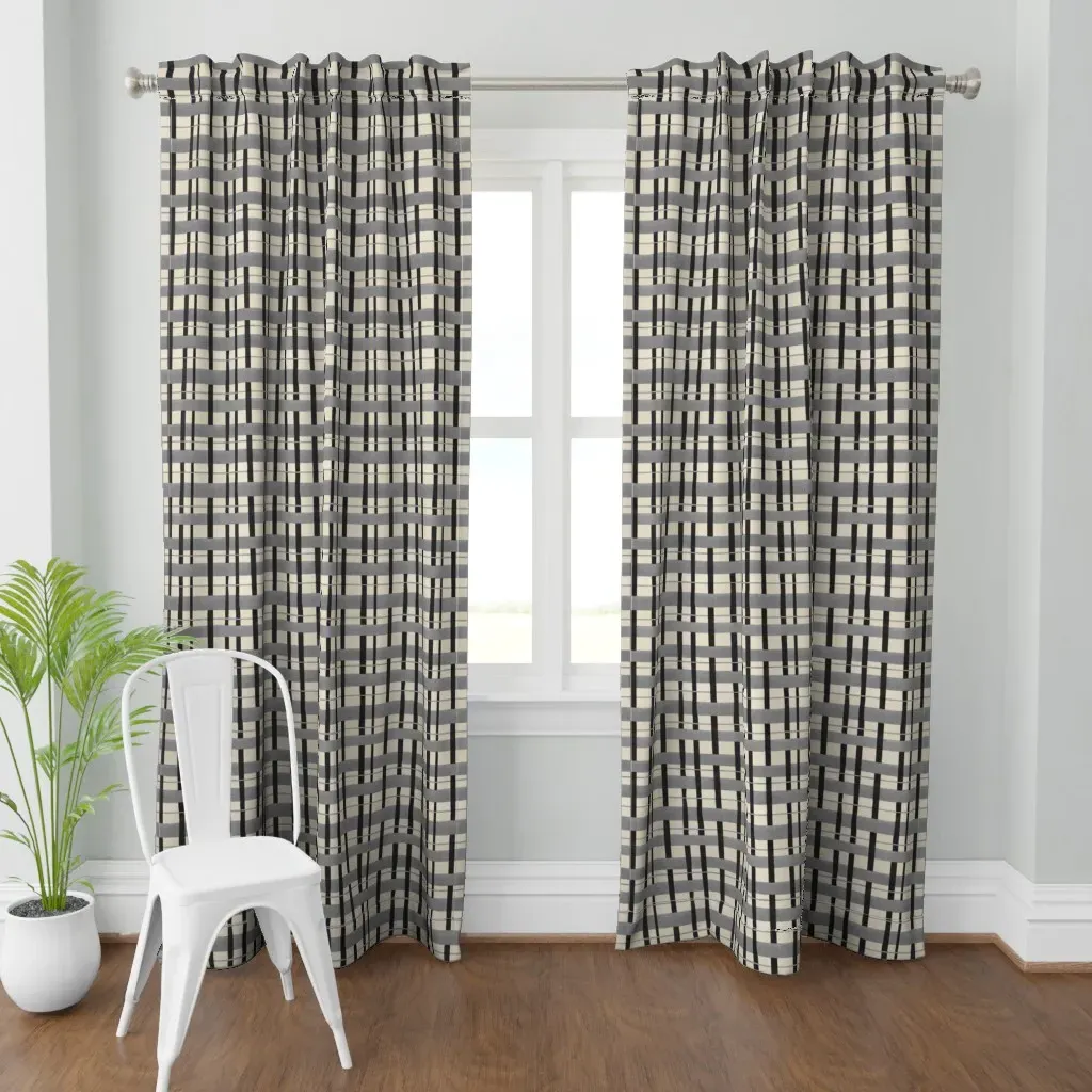 Openweave Curtain Panel - Charcoal Black product