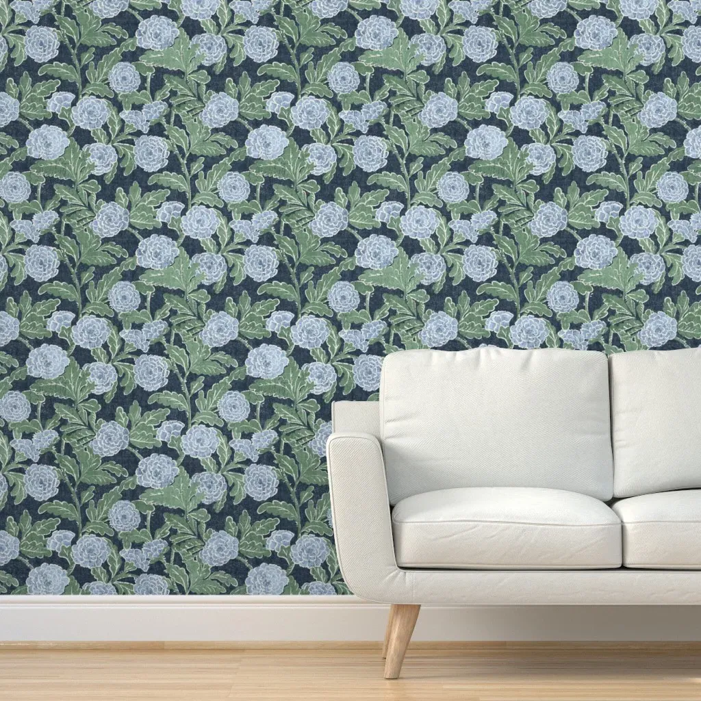 Ophelia Janet Peel and Stick Wallpaper - Indigo Blue product