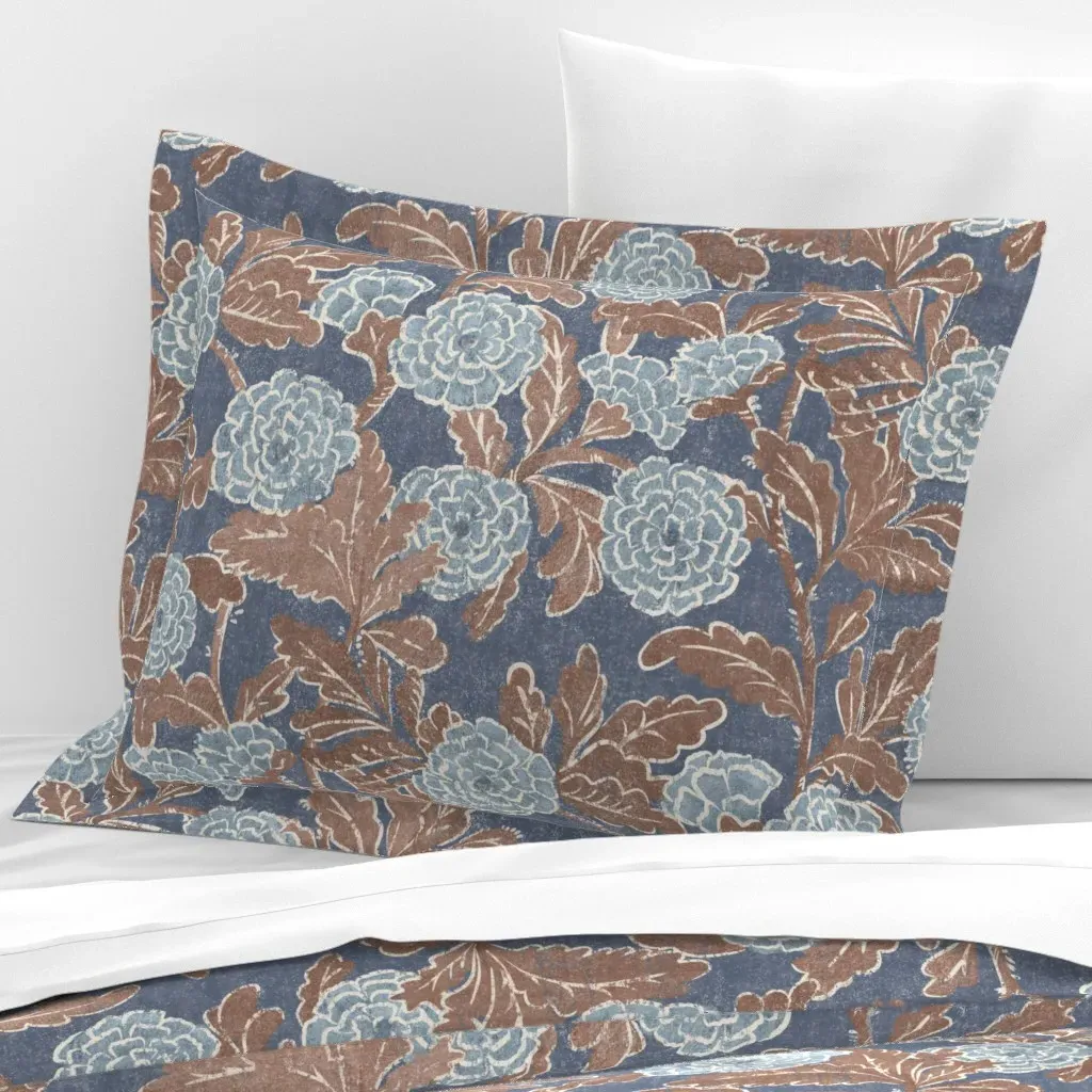 Ophelia Meghan 30x24" Standard Flanged Cushion Cover - Dusty Blue, Cotton Sateen product
