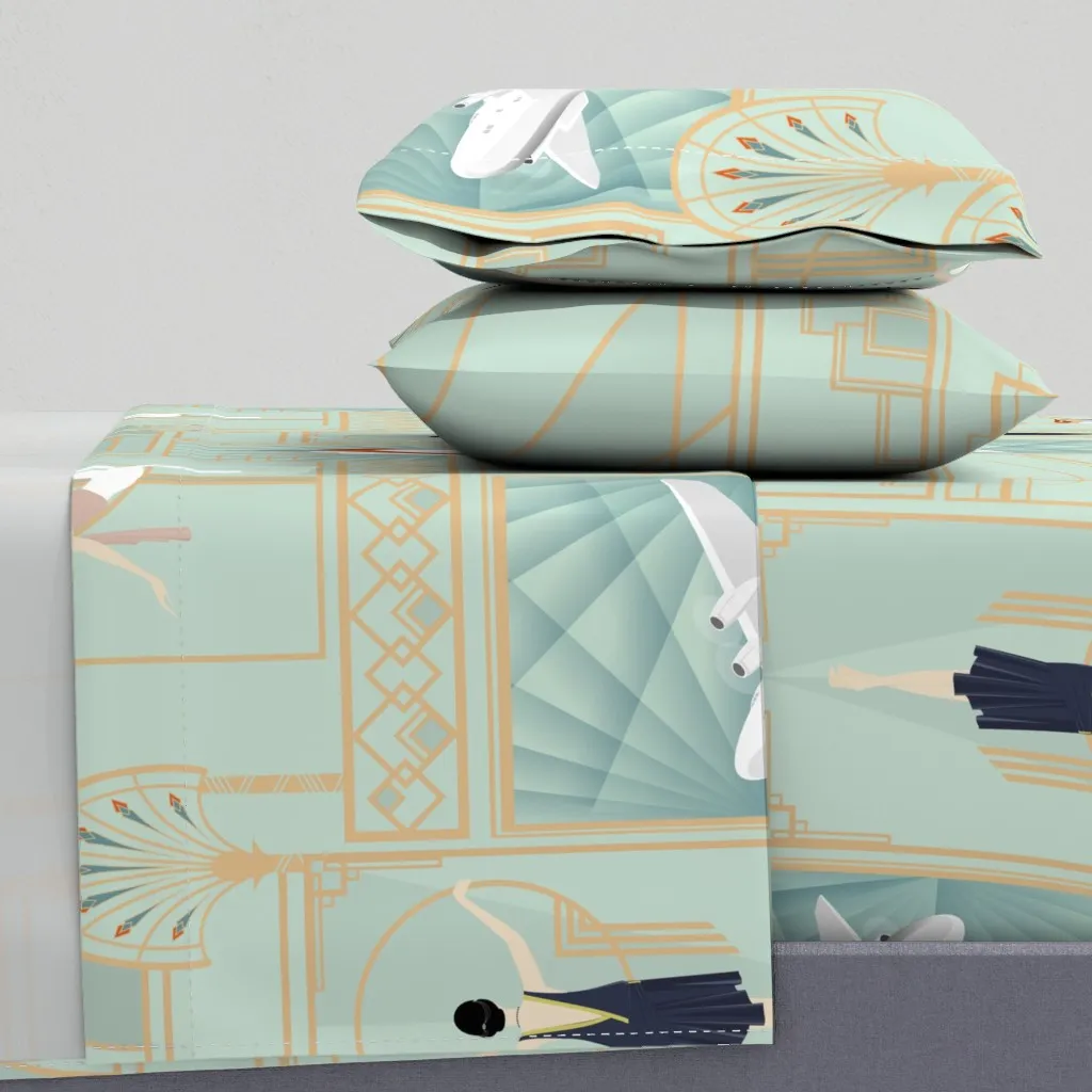 Optimism Opportunity And Adventure Large Scale Full Sheet Set - Mint Green product