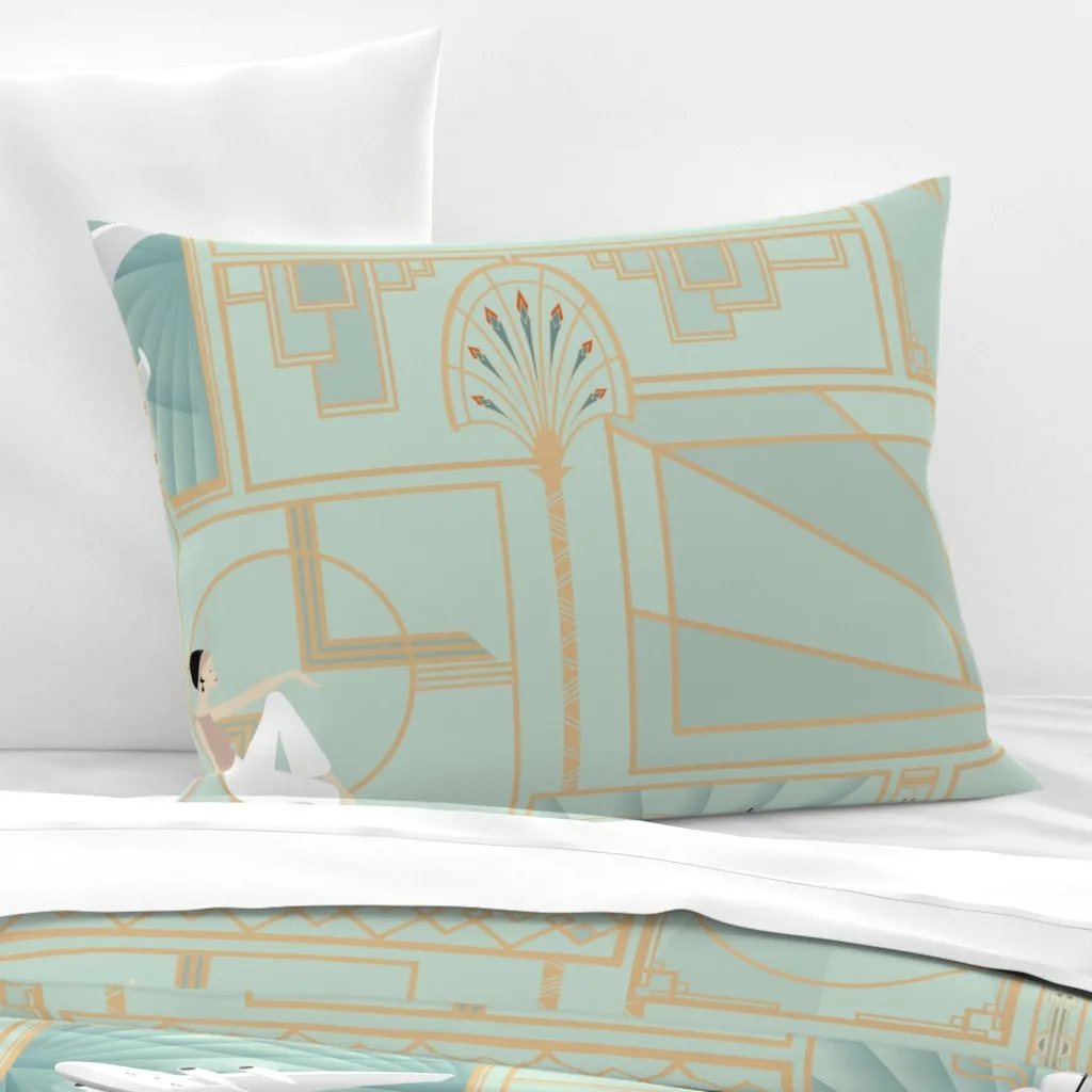 Optimism Opportunity And Adventure Standard Pillow - Mint Green, Cotton Sateen product