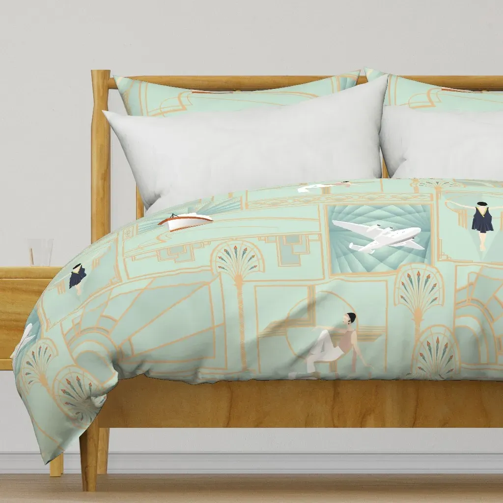 Optimism Opportunity And Duvet Cover - Mint Green product