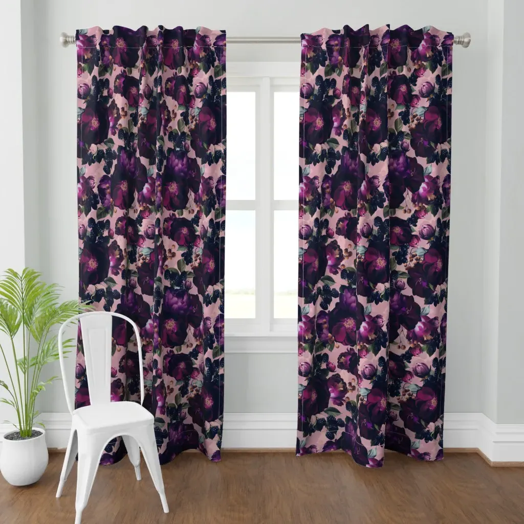 Opulent Dramatic Glamour Curtain Panel - Dark Purple product