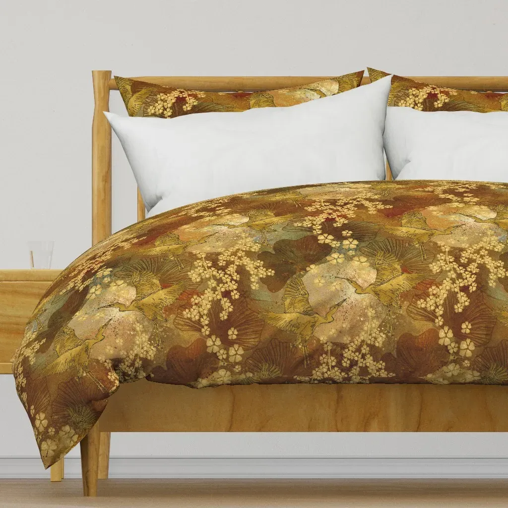 Opulent Night Sky Ginkgo Duvet Cover - Gold product