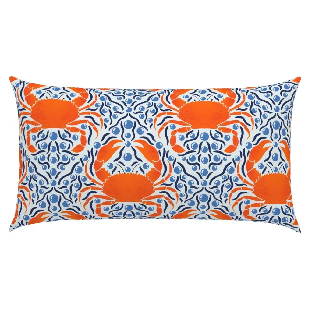 Orange Crabs Crustacean Core King Pillow Sham - Orange product