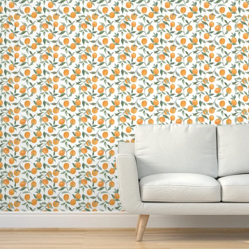 Orange Cuties Peel and Stick Wallpaper - Orange product