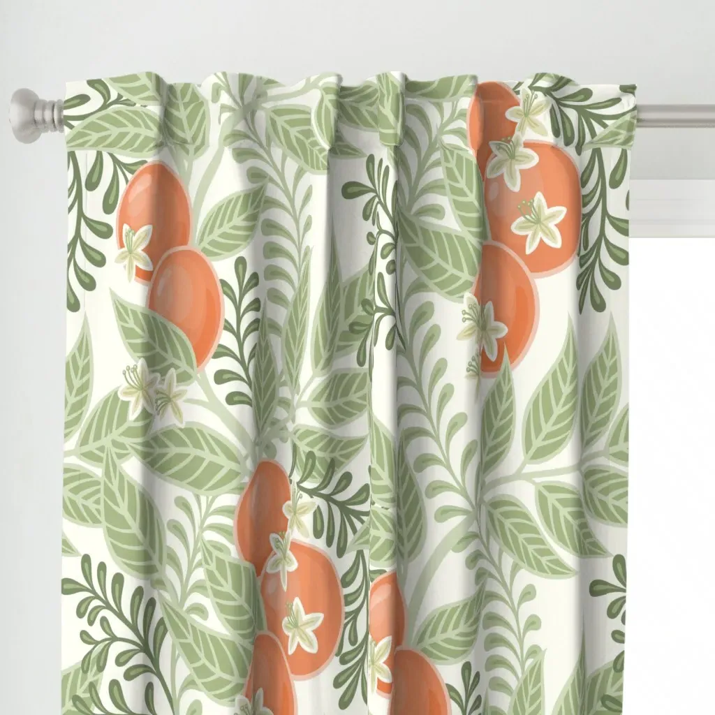 Orange Grove Curtain Panel - Peach alternate view