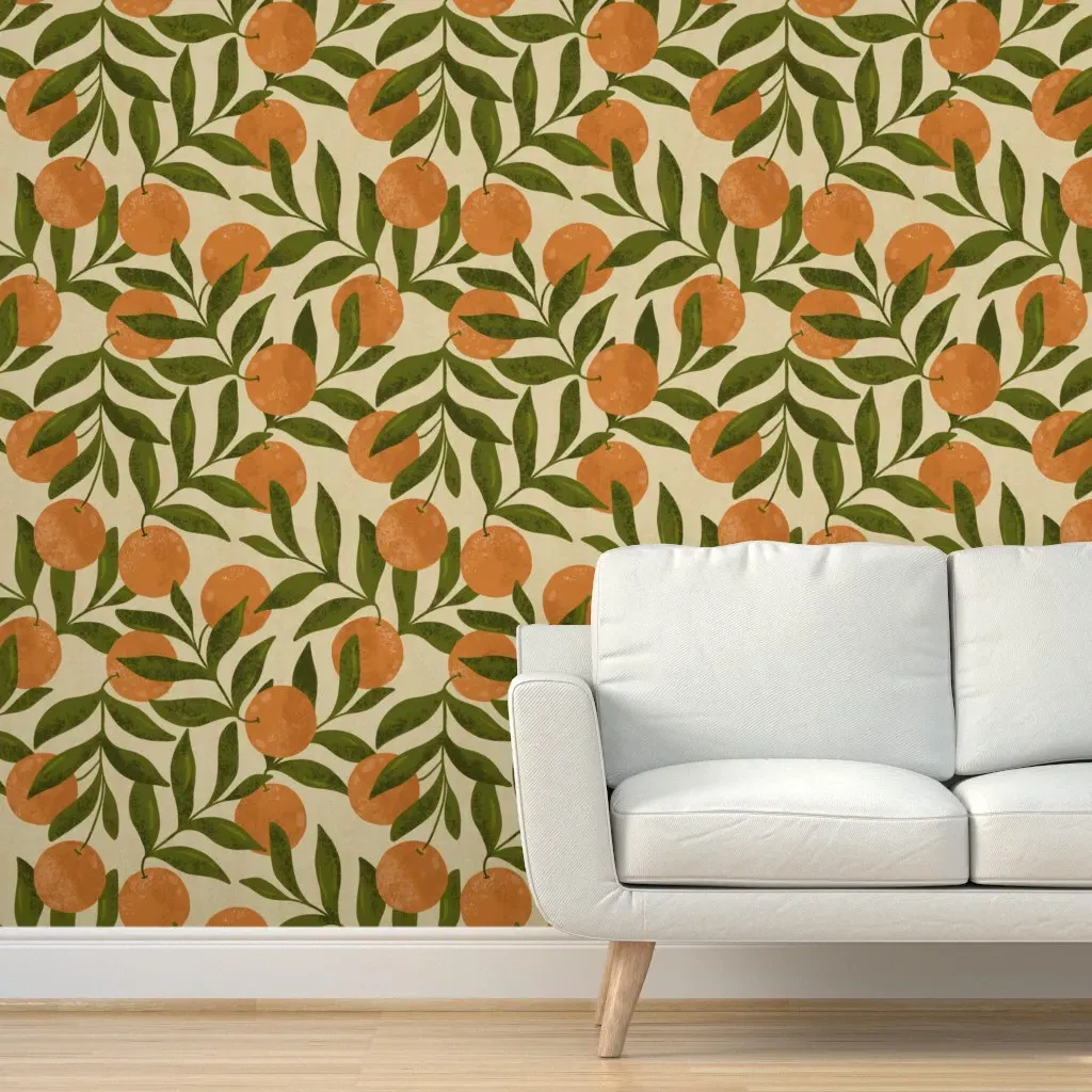 Orange Grove Peel and Stick Wallpaper - Cream product