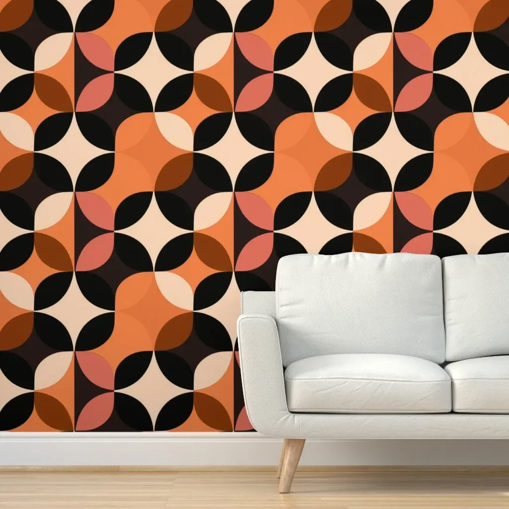 Orange You Glad Peel and Stick Wallpaper - Burnt Orange product