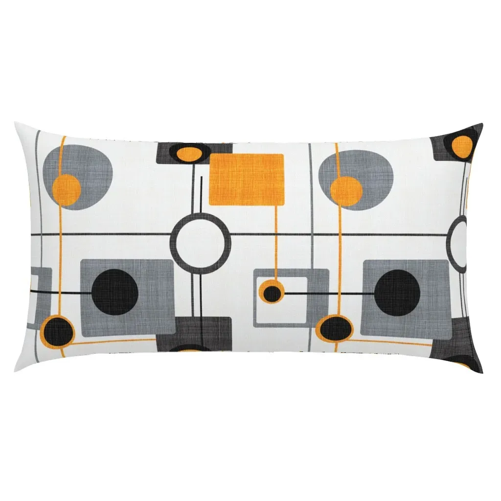 Orbs And Squares King Pillow Sham - Gray product