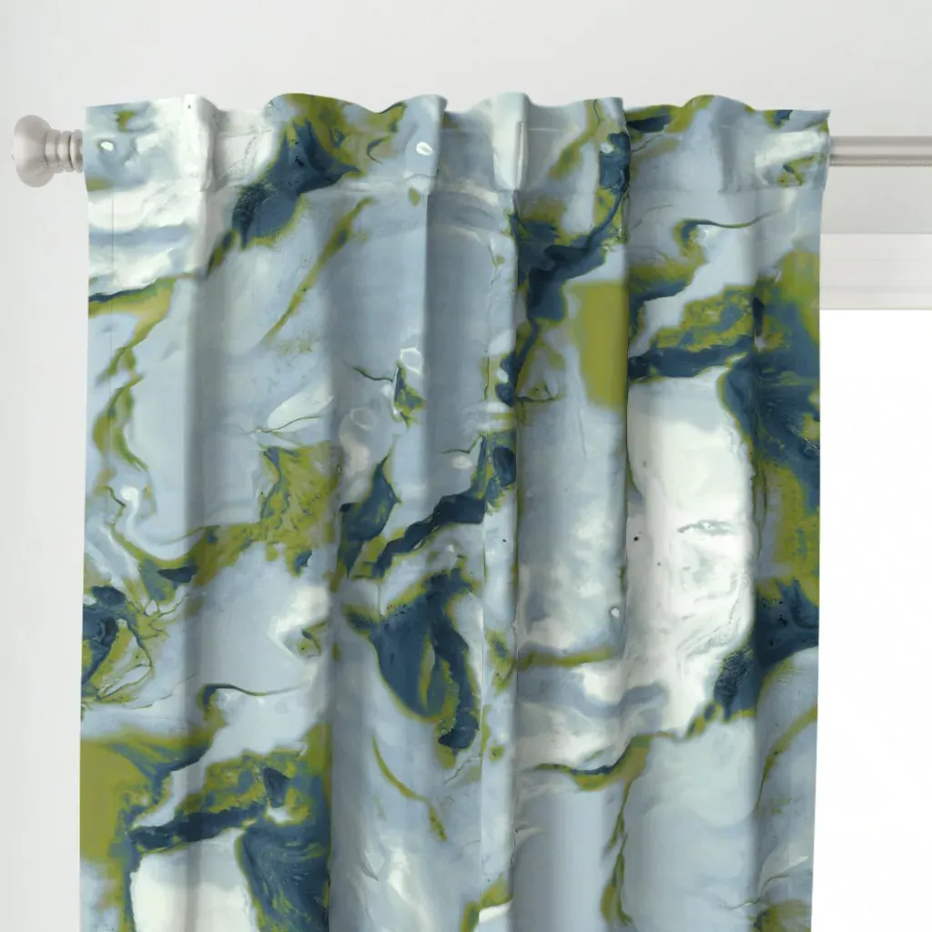 Orc Jewel 3 Curtain Panel - Light Grey-Blue alternate view