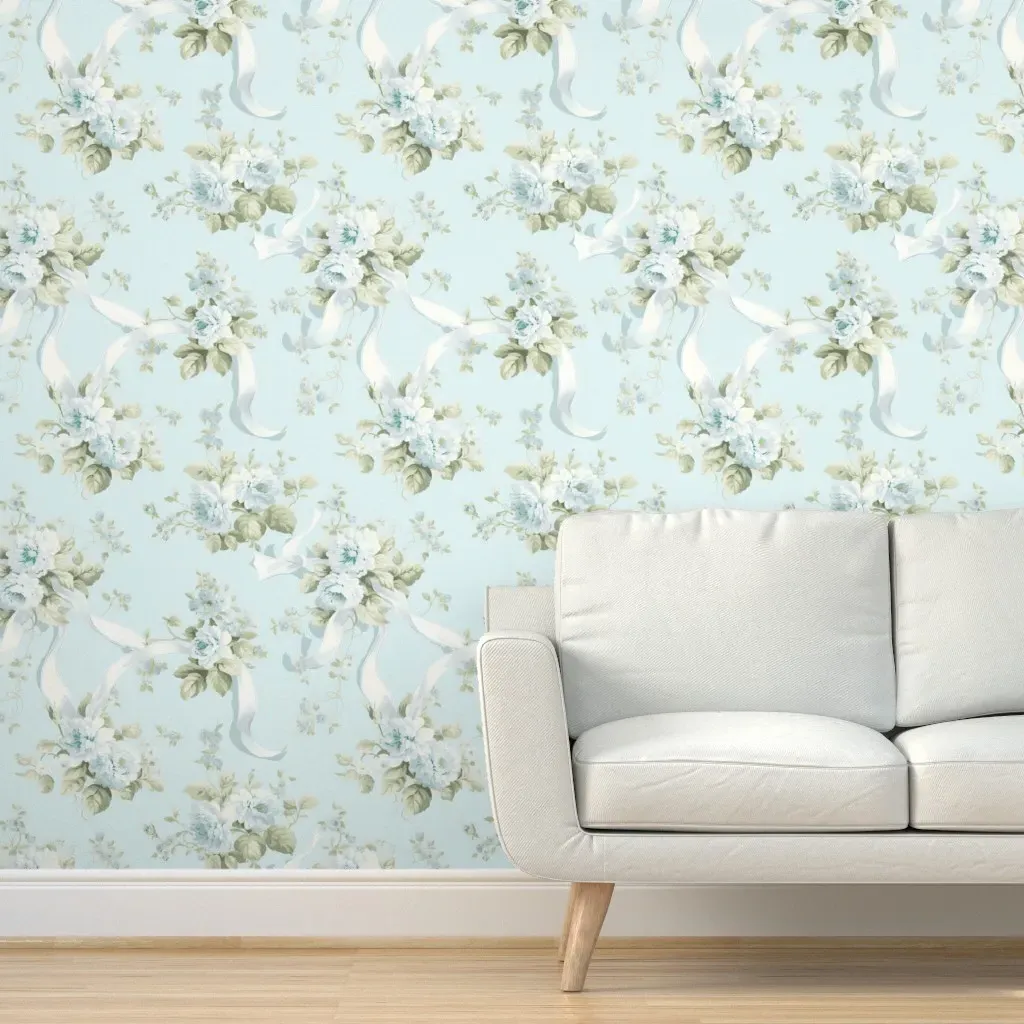 Orchard House Peel and Stick Wallpaper - Sky, White product