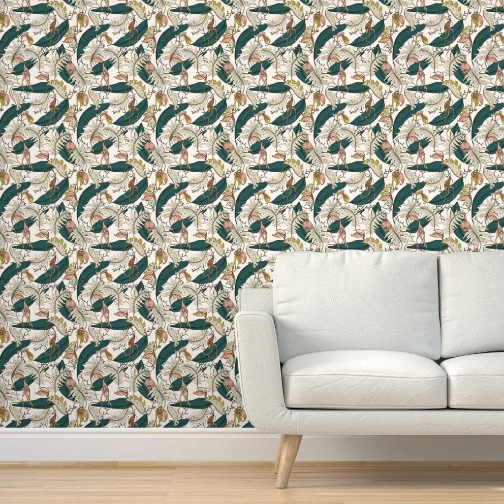 Orchid Garden Amora Peel and Stick Wallpaper - Teal product