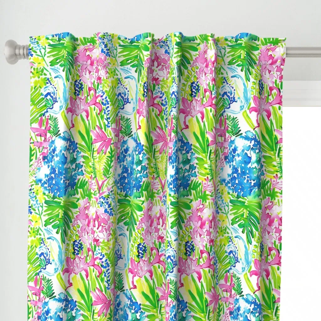 Orchid Oasis Curtain Panel - Pink alternate view