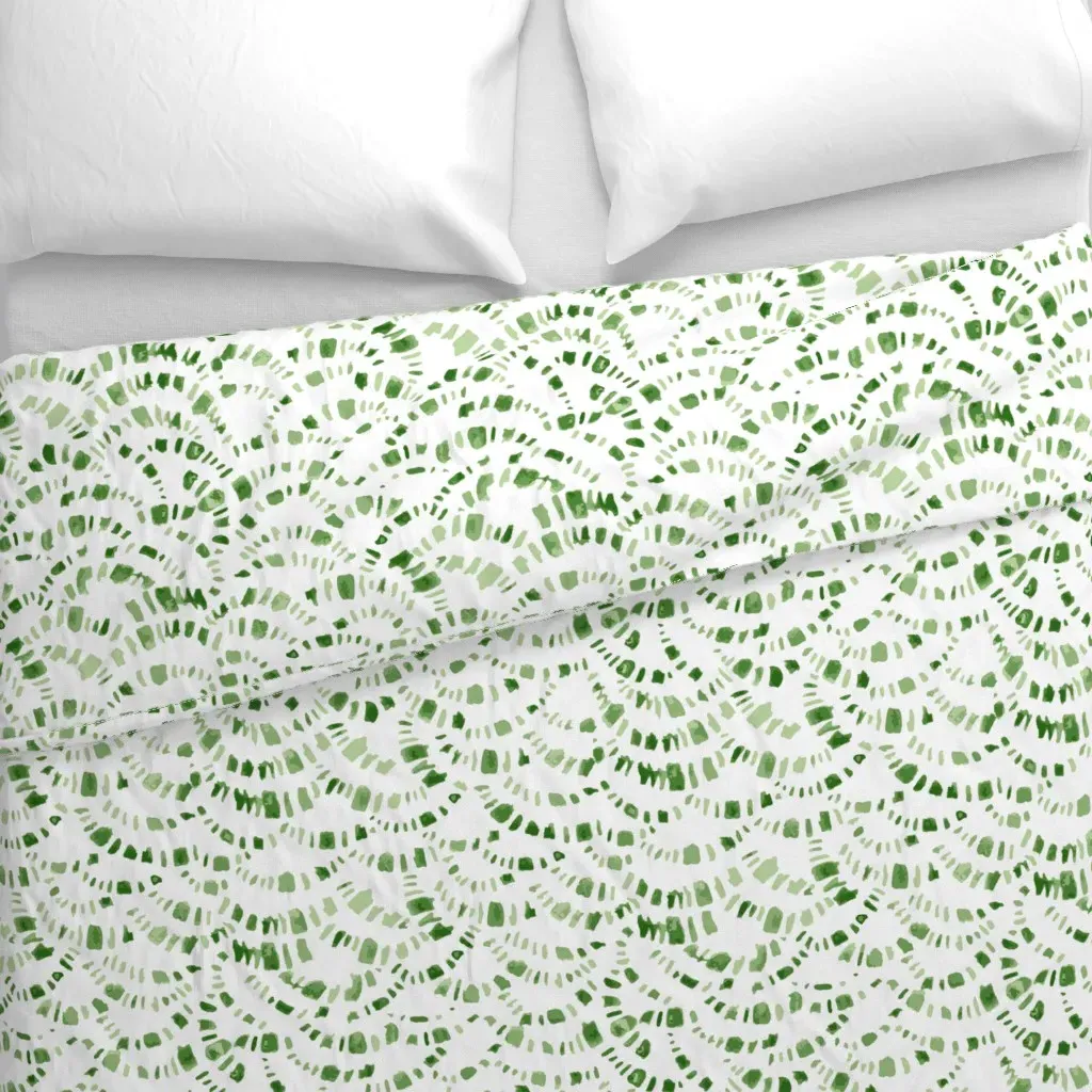 Organic Boho Duvet Cover - Green alternate view