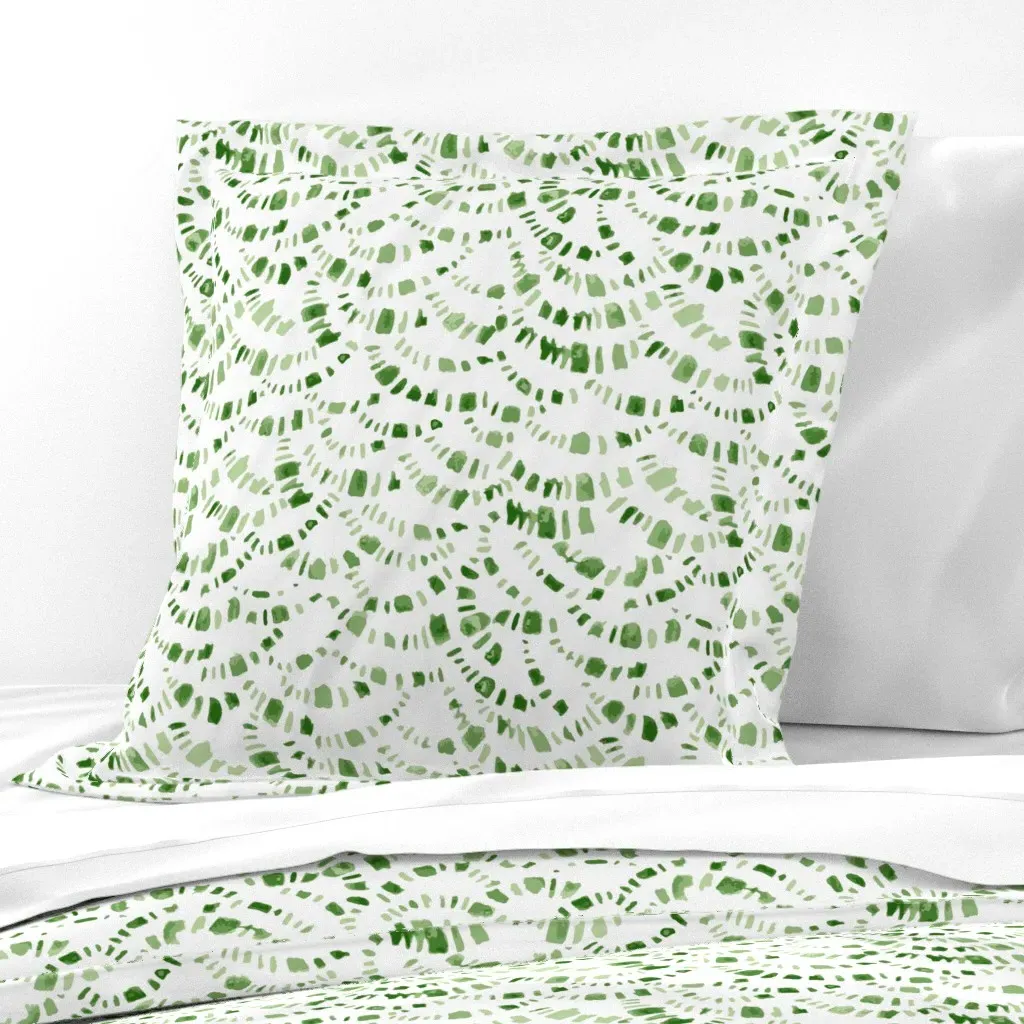 Organic Boho Euro Pillow Sham - Green product