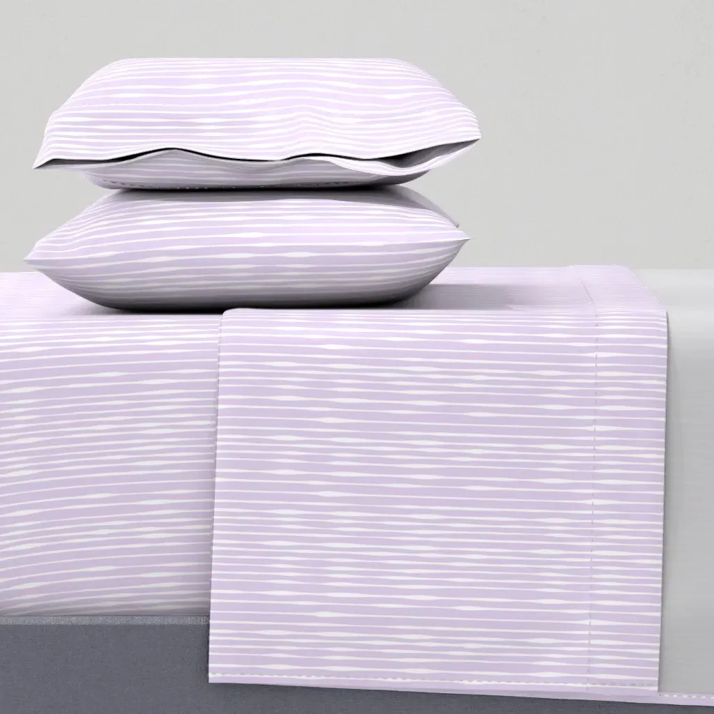 Organic Stripe Lilac Purple by Jac Slade Twin Sheet Set product